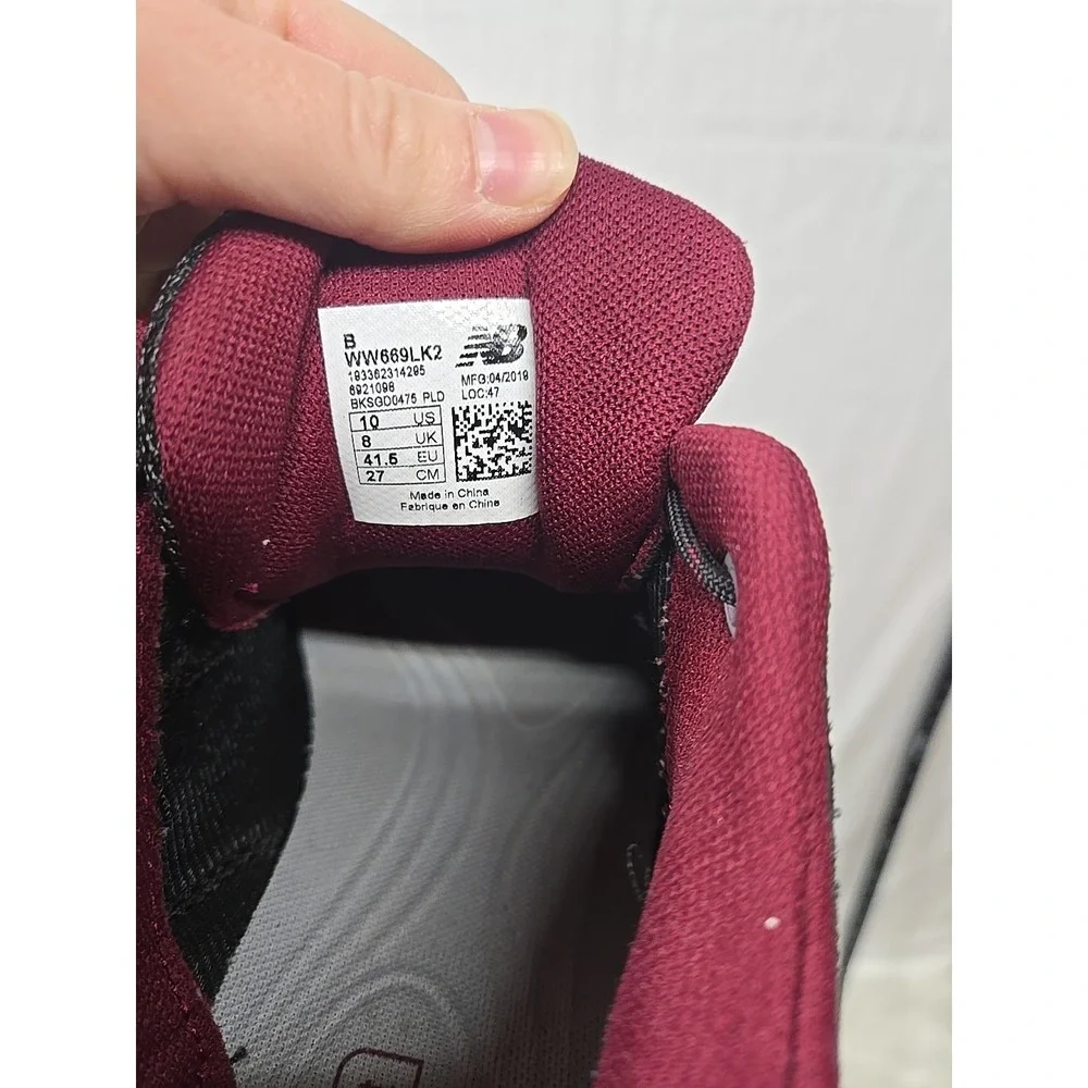 New Balance Women's‎ Size 10 Phantom Dark Gray Wine Running Sneakers WW669LK2
